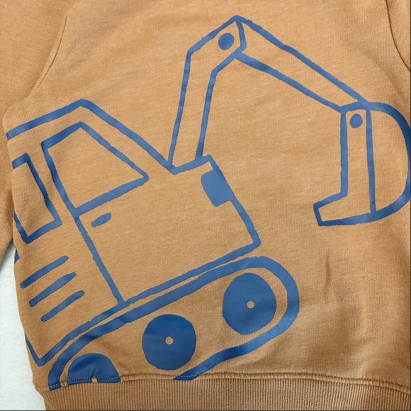 Cat and Jack brown digger sweatshirt - Picture 2 of 4